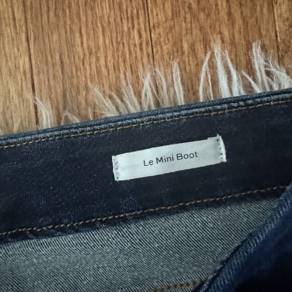 Frame Bootcut Jeans Women’s 27 Le Mini Boot Side Slit Dark Wash Midrise Majesty - Picture 6 of 14